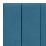 vidaXL Lit avec matelas bleu 180x200 cm velours