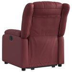 vidaXL Fauteuil inclinable électrique rouge bordeaux similicuir