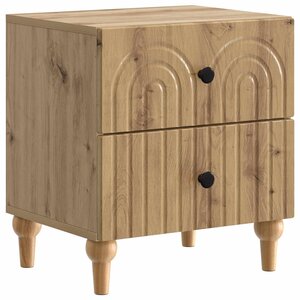 vidaXL Cabinet de chevet avec tiroir Chêne artisanal 43 x 34 5 x 48 cm