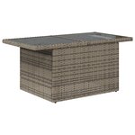 vidaXL Ensemble Canapé Jardin 6 Pièces avec Coussins Gris Rattan Poly