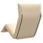 vidaXL Chaise longue pliante beige 175x54x8 5 cm tissu oxford