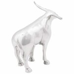 Sculpture de taureau vidaXL Argent 20x17x23 cm Aluminium