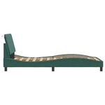 vidaXL Cadre de lit avec tête de lit Vert foncé 80x200 cm Velours