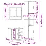 vidaXL Ensemble de meubles de salle de bain 3 Pièces Chêne marron