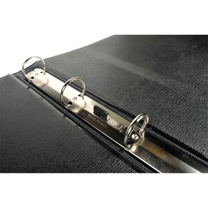 Classeur rembordé PVC dos rond 4 anneaux 30mm A3 à l'italienne Noir EXACOMPTA