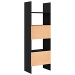 vidaXL Bibliothèque Chêne noir 60 x 35 x 180 cm Bois d'ingénierie
