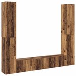 vidaXL Meubles TV muraux 6 Pièces vieux bois bois d'ingénierie