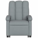 vidaXL Fauteuil inclinable Gris clair Tissu
