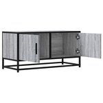 vidaXL Meuble TV sonoma gris 80x34 5x40 cm bois d'ingénierie et métal