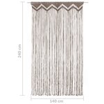 vidaXL Rideau en macramé Taupe 140x240 cm Coton