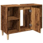 vidaXL Armoire de salle de bain vieux bois 80x33x60 cm bois ingénierie