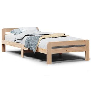 vidaXL Cadre de lit sans matelas 75x190 cm bois de pin massif