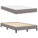 vidaXL Lit à ressorts avec matelas Taupe 120 x 200 cm tissu