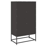 vidaXL Buffet haut noir 68x39x123 cm acier