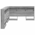 vidaXL Tête de lit de rangement Gris Sonoma 160 cm Bois d'ingénierie