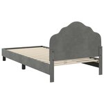 vidaXL Cadre de lit pour enfants avec tête de lit Gris foncé
