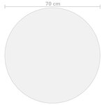 vidaXL Protecteur de table transparent Ø 70 cm 1 6 mm PVC