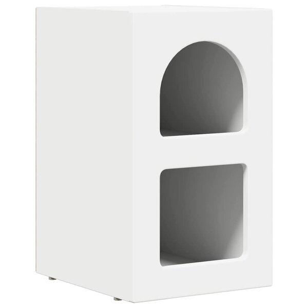 vidaXL Table de chevet Blanc 29 5 x 35 x 50 cm Bois d'ingénierie