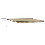 vidaXL Auvent rétractable électrique Vert Jaune Anthracite 4 × 3 m