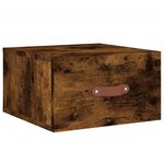 vidaXL Tables de chevet murales 2 Pièces chêne fumé 35x35x20 cm