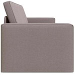 vidaXL Canapé-lit Taupe 245 x 78 x 77 cm tissu