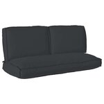 vidaXL Set de coussins de palette 3 Pièces Noir 120 x 60 x 12 cm