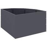 vidaXL Jardinière d'Angle Anthracite 60 x 60 x 35 cm Acier