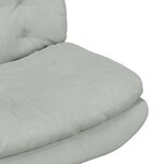 vidaXL Fauteuil relaxant pivotant Gris clair 63 x 75 x 76 cm Velours
