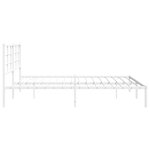 vidaXL Cadre de lit métal sans matelas et tête de lit blanc 183x213 cm