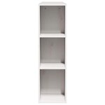vidaXL Tête de lit avec rangement blanc 150 cm bois massif de pin