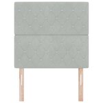 vidaXL Tête de Lit LED Argyle Manuel Gris clair 100 cm Velours