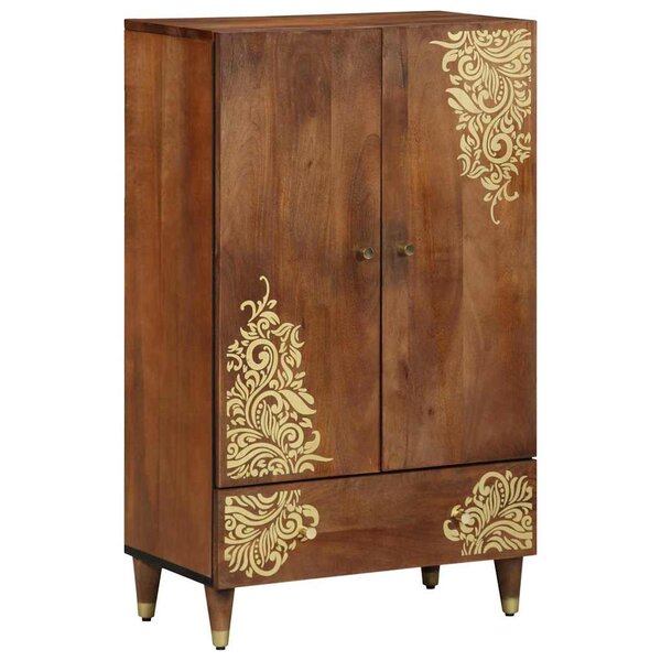 vidaXL Haut Armoire Marron 60 x 33 x 100 cm Bois de mangue massif