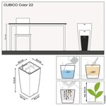 Lechuza jardinière cubico color 22 all-in-one ardoise