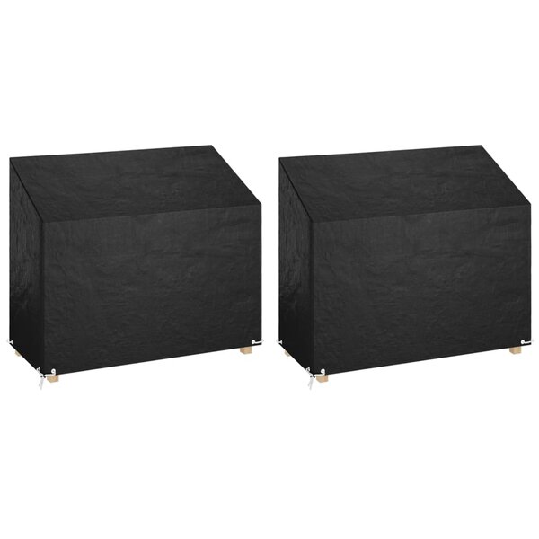 vidaXL Housses de banc de jardin 2 Pièces 8 œillets 160x70x70/88 cm PE