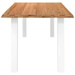 vidaXL Table à manger marron clair bois de chêne massif rectangulaire