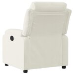 vidaXL Fauteuil inclinable électrique Crème Velours