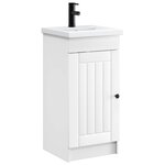 vidaXL Meuble de salle de bain avec évier Blanc 42 x 40 x 84 5 cm