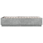 vidaXL Cadre de lit sans matelas gris béton 75x190 cm