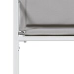 vidaXL Chaises de jardin avec coussins lot de 4 blanc acier/textilène