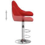 vidaXL Tabourets de bar lot de 2 rouge bordeaux similicuir