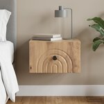 vidaXL Cabinet de chevet mural Chêne artisanal 33 x 34 5 x 20 cm