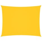 vidaXL Voile de parasol tissu oxford rectangulaire 2x4 m jaune