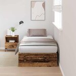 vidaXL Cadre de lit Bois ancien 200 x 90 x 31 5 cm Bois d'ingénierie