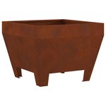 vidaXL Boule de feu Rouillé 50 x 50 x 38 cm Acier patiné