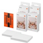 Pack 4 - Papier photographique Xiaomi pour imprimante Imprimante photo portable Xiaomi Mi 20 unités (80 feuilles)