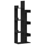 vidaXL Bibliothèque Chêne noir 48 x 25 5 x 140 cm Bois d'ingénierie