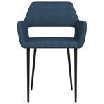 Vidaxl chaises à manger lot de 2 bleu tissu