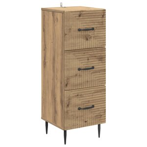 vidaXL Armoire à tiroirs Chêne artisanal 33 x 34 5 x 89 5 cm