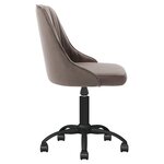 vidaXL Chaise pivotante de salle à manger Gris clair Velours