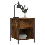 vidaXL Tables de chevet 2 Pièces chêne fumé 40x42x50 cm bois ingénierie